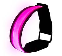 LED Armband - 7 Bright Colours | Reflective Bracelet | USB Rechargeable Safety Light for Visible During Running, Jogging and Walking with the Dog at Night