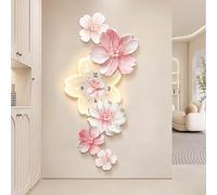 LED Art Wall Sculptures, Modern Petal Butterfly Decoration 3D Wall Art Decor, Landscape With Light, For Living Room Bedroom Hallway Entrance Home Interior (B 180x84cm/70.8x33in)