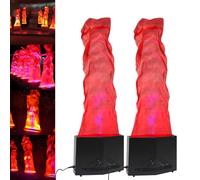 LED Artificial Fire Flame Lamp with Remote Control - 3D Electric Campfire Stage Lighting for DJ Party and Nightclubs