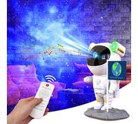 LED Astronaut Starry Sky Projector, Galaxy Projector, Night Light Starry Sky with Timer/Remote Control/Bluetooth Speaker, Bedroom Ceiling Projection Lamp, Gift for Children Adults