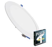 LED Atomant 1 x Flat Round LED Downlight Panel 18 W, Neutral White 4500K, 1600 Lm, Driver Included, Standard Cut 200 mm, 225 mm