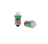 Led Autolamps Ignition Line 12V Side & Tail Bayonet Wedge Bulbs Lights Car Green Twin Pack