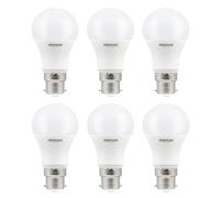 LED B22 A60 Light Bulb 12W 75W Equivalent Dimmable 1100 Lumens Cool Daylight 6500K BC Bayonet Cap Opal GLS Lamp Energy Saving 30,000 Hour Lifespan For Ceiling, Table & Pendant Lighting (Pack 6)