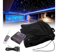 LED Background Stage Starry Sky Cloth with Controller, Foldable Drape Starlight Backdrop LED Star Curtain LED Stage Backdrop for Wedding Christmas Party (2x3m)