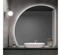 LED Backlit Bathroom Mirror with Demister Pad | 35.5in Wall Mounted Smart Mirror with Energy Saving Lights | 90cm x 90cm Vanity Mirror for Grooming & Makeup