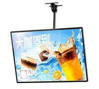 LED Backlit Menu Board, Ultra Slim Illuminated Display with Telescopic Rod, Perfect for Restaurants, Cafes and Retail Advertising Horizontal 50 * 60cm