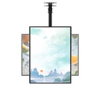 LED Backlit Menu Board, Ultra Slim Illuminated Display with Telescopic Rod, Perfect for Restaurants, Cafes and Retail Advertising Vertical 40 * 60cm