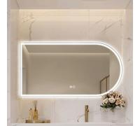LED Backlit Mirror with Adjustable Brightness & Anti-Fog - Versatile Vertical/Horizontal Design - 70 x 120 cm - Perfect for Modern Bathrooms - Tri-Color Lighting