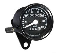 LED Backlit Motorcycle Speedometer with Separate Total and Trip Odometer Readings Fits Most Motorcycles Scooters Dirt Bikes and Off-Road ATVs (Black face)