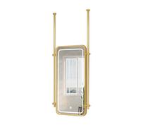 LED Backlit Wall Mirror with Metal Frame, Adjustable Brightness & 3-Color Lighting, Perfect for Entryway, Dressing Room & Home Décor (Gold, 60 x 9 cm)