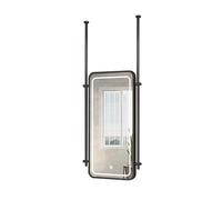 LED Backlit Wall Mirror with Metal Frame, Adjustable Tri-Color Lighting, Perfect for Entryway, Dressing Room & Home Decor (Black, 60 x 1)