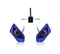 LED Backpack Eye Sign, 60x96 Resolution Programmable Scrolling Animated Eye Display Light Bluetooth APP Backpack Display Screen DC12V Custom Flexible Light Remote Control