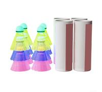 Led Badminton Shuttlecocks With Glowing Nylon Skirt For Night Play