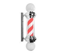 LED Barber Pole Lamp with Rotating Illuminated Strips, Waterproof Wall Mount for Ultra-Bright Hair Salon Outdoor Lighting
