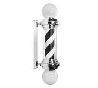 LED Barber Pole Lamp with Rotating Illuminated Strips, Waterproof Wall Mount for Ultra-Bright Hair Salon Outdoor Lighting