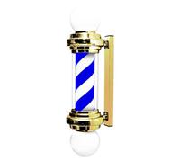 LED Barber Pole Lamp with Rotating Illuminated Strips, Waterproof Wall Mount for Ultra-Bright Hair Salon Outdoor Lighting