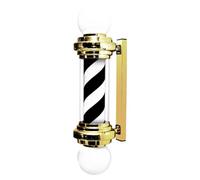 LED Barber Pole Lamp with Rotating Illuminated Strips, Waterproof Wall Mount for Ultra-Bright Hair Salon Outdoor Lighting