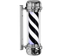 Led Barber Pole Light Rotating Hair Salon Sign Outdoor Retro Stripes with Outside Lights