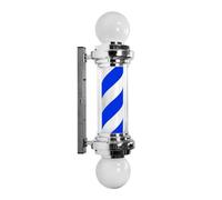 LED Barber Pole Light - Rotating Illuminated Strips, Waterproof Wall Mount for Outdoor Hair Salon, Ultra-Bright Durable Lamp