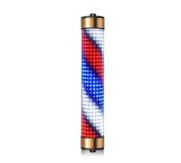 Led Barbers Pole Light, Barbershop Hair Salon Hairdressing Sign,Outdoor Barber Pole Rotating Lights, Waterproof Wall Mount Illuminated Stripes Rotating Illuminating Salon Shop Sign,95cm