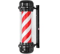 LED Barbers Pole, Outdoor Rotating Luminated Hair Salon Sign Retro Style Waterproof Wall Mounted Lamp LED Red White Stripes,Retro Style Waterproof, For Barbershops