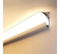 LED Baseboard Lighting Aluminum Channel, Surface Mounting LED Diffuser for Ceiling Decor, Indirect Lighting Crown Molding Skirting Line (24m/78.7ft)