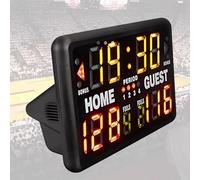 LED Basketball Scoreboard - Tabletop Scorekeeper with Rear Display, 24S Timer, Buzzer Alarm, 800mcd Brightness, 328ft Viewing Distance for Sports and Games
