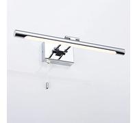 LED Bathroom Light Fixture Chrome Wall Sconces with Pull Cord Front Light for Bathtub & Mirror Modern LED Lighting for Home Decor & Vanity Stylish Bathroom Illumination