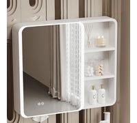 LED Bathroom Medicine Cabinet with Mirror & Intelligent Defogging, Aluminum Storage Vanity with Lights, Smart Beauty Mirror for Organized Space, Modern Design