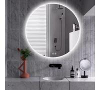 LED Bathroom Mirror - 100x100 cm Round - Anti-Fog - Dimmable - 3 Light Colors - Frameless Design - Modern Decor Essential for Stylish Bathrooms