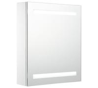 LED Bathroom Mirror 50x13.5x60cm Wall Light Vanity Cabinet vidaXL