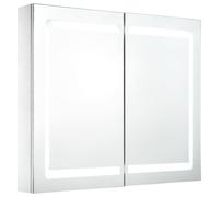 LED Bathroom Mirror 80x12.2x68cm Wall Light Vanity Cabinet vidaXL