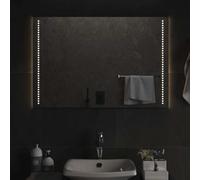 LED Bathroom Mirror 90 x 60 cm Glass with IP65 Water Protection, USB Port, 4 mm Thickness, Includes Hooks and Clips, for Bathroom, Makeup, Shaving, Wall Mounted and Decoration