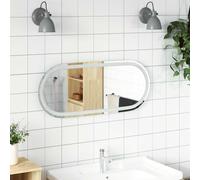 LED Bathroom Mirror 90x40 cm Oval