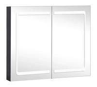 LED Bathroom Mirror Cabinet Medicine Mirrored Home vidaXL