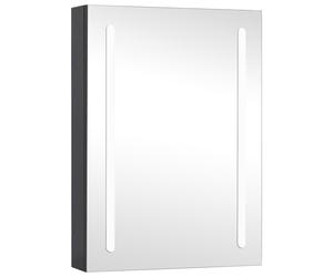 LED Bathroom Mirror Cabinet Vanity Mirrored Wall vidaXL