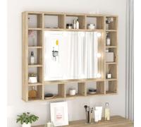 Led Bathroom Mirror Cabinet Wall-Mounted Cupboard Storage Display Wall Rack