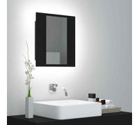 Vidaxl Led Bathroom Mirror Cabinet Black 40X12X45 Cm Acrylic