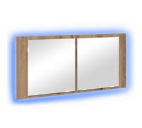 vidaXL LED Mirror Cabinet Old wood 100 x 12 x 45 cm Engineered Wood