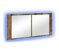 LED Bathroom Mirror Cabinet Washroom Mirror Storage Cupboard Organiser vidaXL