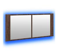 LED Bathroom Mirror Cabinet Washroom Mirror Storage Cupboard Organiser vidaXL