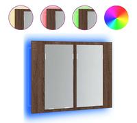 LED Bathroom Mirror Cabinet Washroom Mirror Storage Cupboard Organiser vidaXL