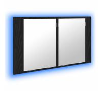 LED Bathroom Mirror Cabinet Washroom Sink Cabinet Mirror Furniture vidaXL