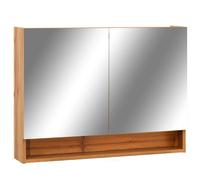 LED Bathroom Mirror Cabinet Washroom Storage Cabinet Vanity Unit MDF vidaXL