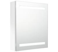 vidaXL LED Bathroom Mirror Cabinet Shining White 50x14x60 cm, White