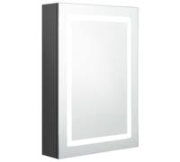 Vidaxl Led Bathroom Mirror Cabinet Grey 50X13X70 Cm
