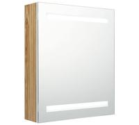LED Bathroom Mirror Cabinet Washroom Wall Cabinet Storage Vanity Unit vidaXL