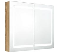 LED Bathroom Mirror Cabinet Washroom Wall Cabinet Storage Vanity Unit vidaXL