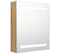 LED Bathroom Mirror Cabinet Washroom Wall Cabinet Storage Vanity Unit vidaXL