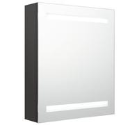 vidaXL LED Bathroom Mirror Cabinet Anthracite 50x14x60 cm